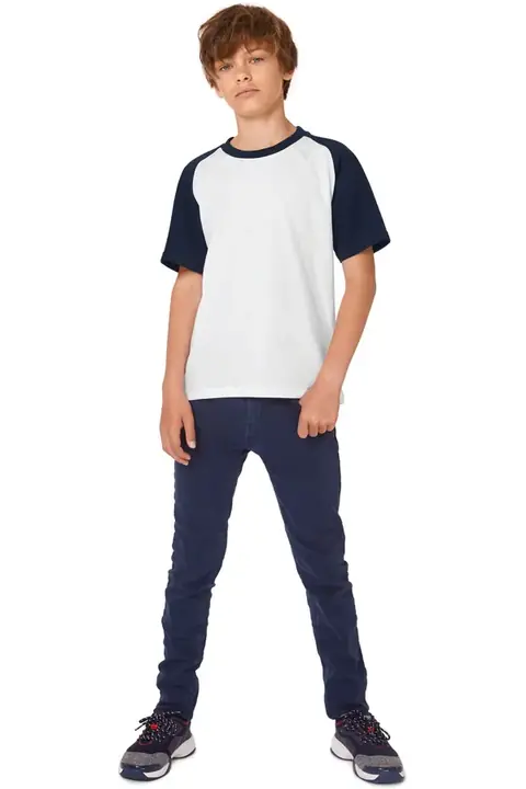 B&C TK350 · Camiseta Baseball bicolor Niño