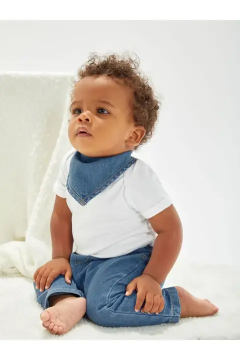 Babybugz Baby Rocks Denim Bandana Bib