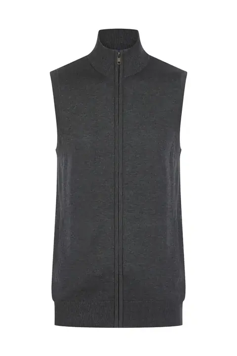 Henbury H711 · Chaleco de punto con cremallera Hombre