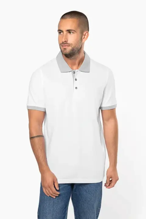 Kariban K258 · Polo piqué bicolor Hombre