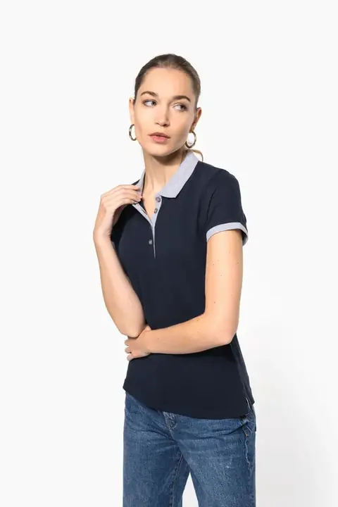 Kariban K259 · Polo piqué bicolor Mujer