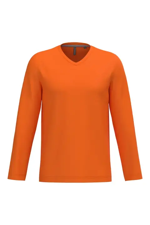 Kariban K358 · Camiseta manga larga cuello de pico Hombre