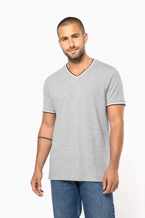 Kariban K374 · Camiseta piqué cuello de pico Hombre