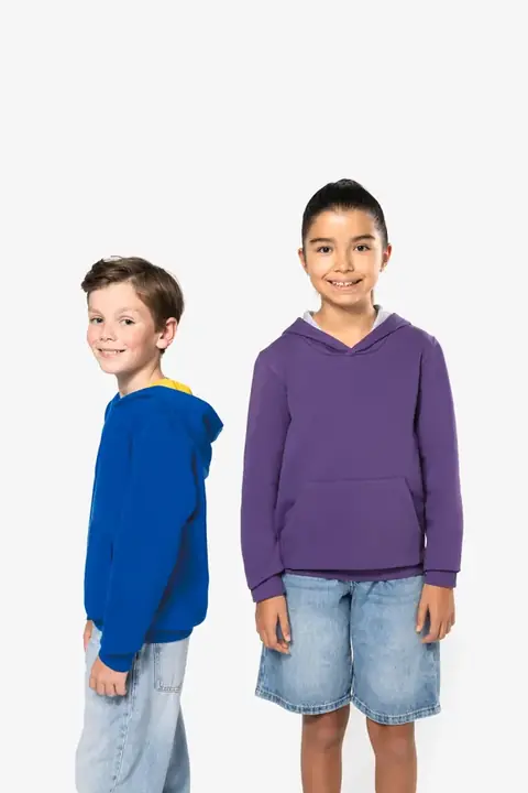 Kariban K453 · Sudadera con capucha contrastada Niño