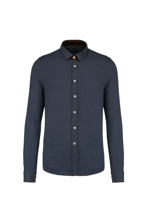 Kariban K507 · Camisa jacquard de manga larga Hombre