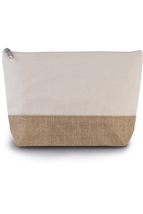 Kimood KI0276 · Estuche de algodón canvas y yute