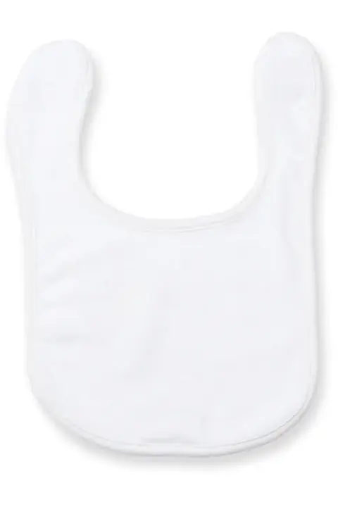 Larkwood LW022 · Babero de rizo en color white