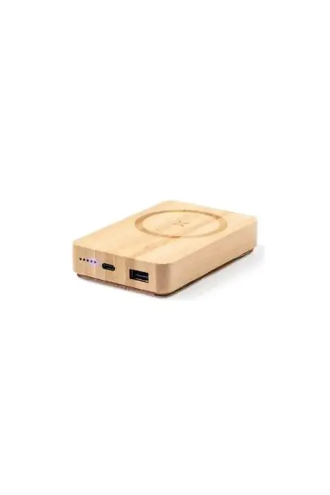 Makito Dobson · Power bank magnético de bambú y corcho
