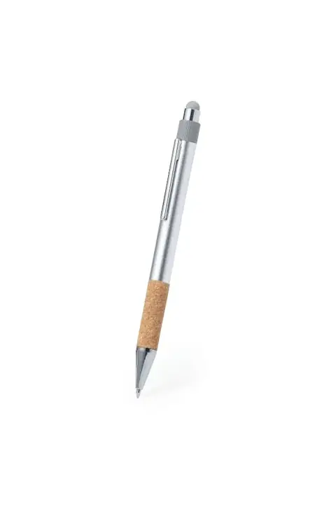 Makito Fobox · Bolígrafo puntero de aluminio reciclado y corcho