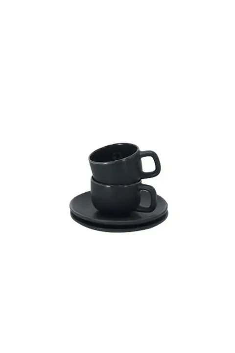 Makito Freyat · Set de 2 tazas de café con posavasos