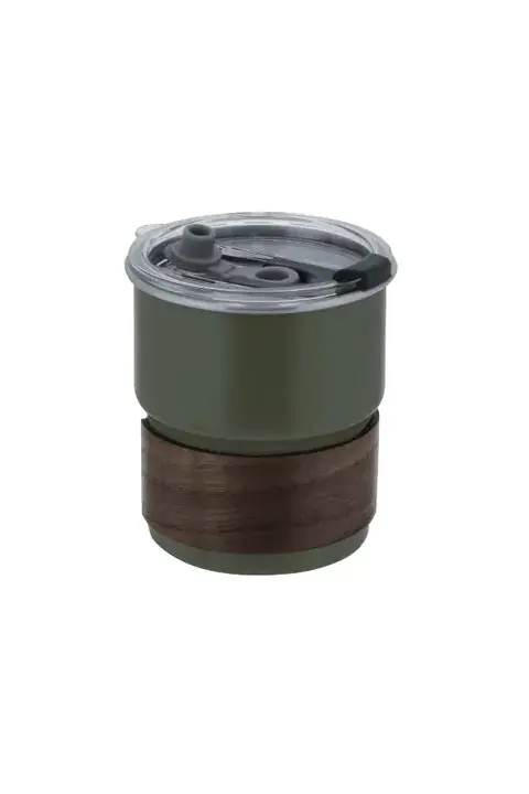 Makito Gasking · Vaso de acero y madera