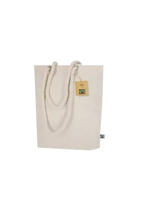 Makito Hexa Fairtrade · Bolsa de algodón con fuelle