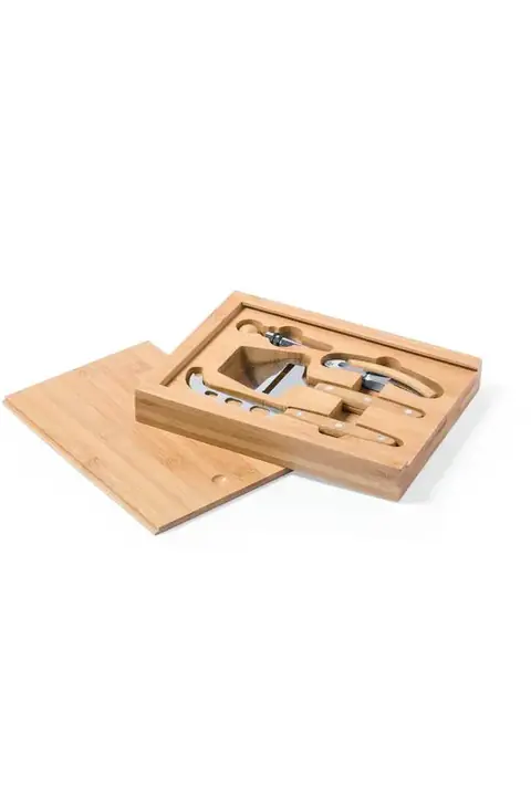 Makito Hiblux · Set de vino y quesos de bambú