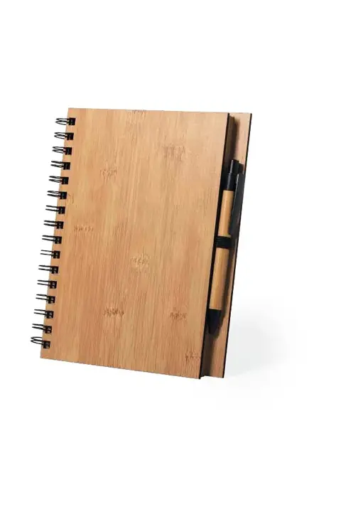 Makito Polnar · Libreta de bambú con bolígrafo