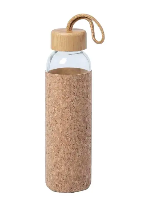 Makito Trupak · Bidón de cristal con funda de corcho