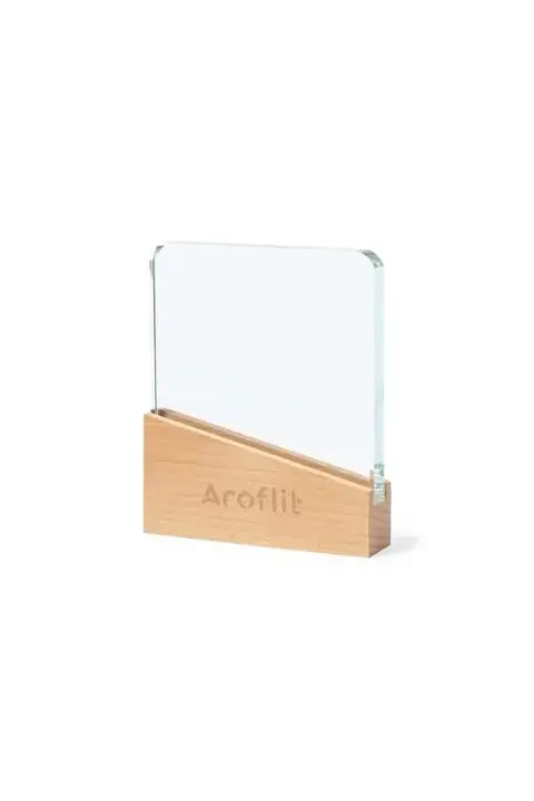 Makito Vertu · Placa de cristal y madera