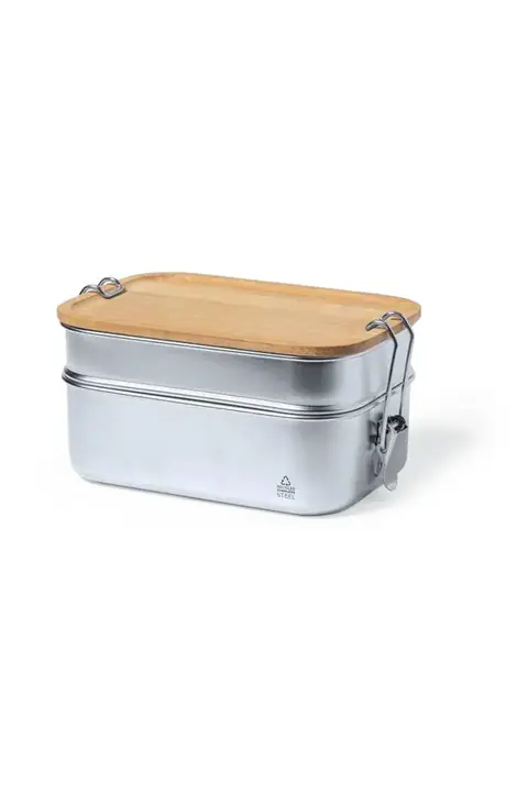 Makito Vickers · Fiambrera de acero reciclado de 2 compartimentos
