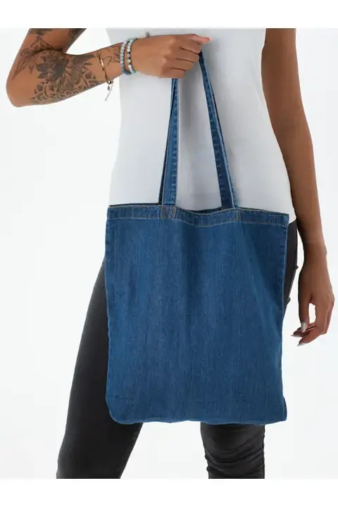 Mantis Denim Tote Bag