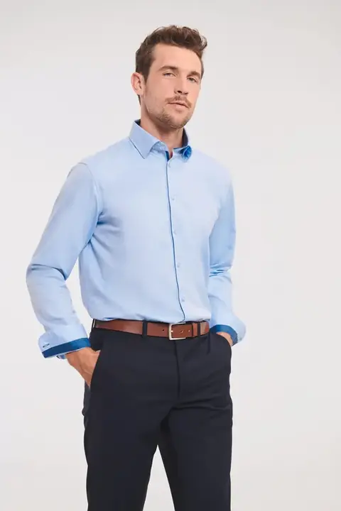 Russel R-964M-0 · Camisa espiga manga larga Hombre