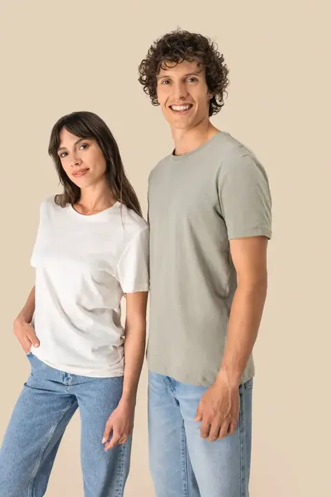 Spasso NS325 · Camiseta unisex de algodón orgánico y lino