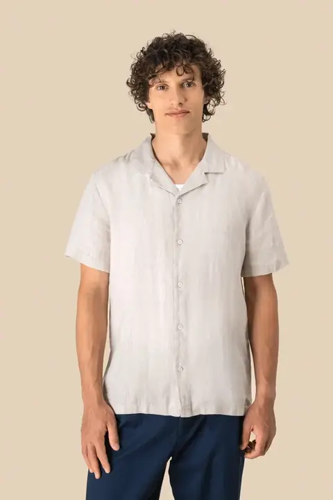 Spasso Shirt Linen Short Sleeve Men