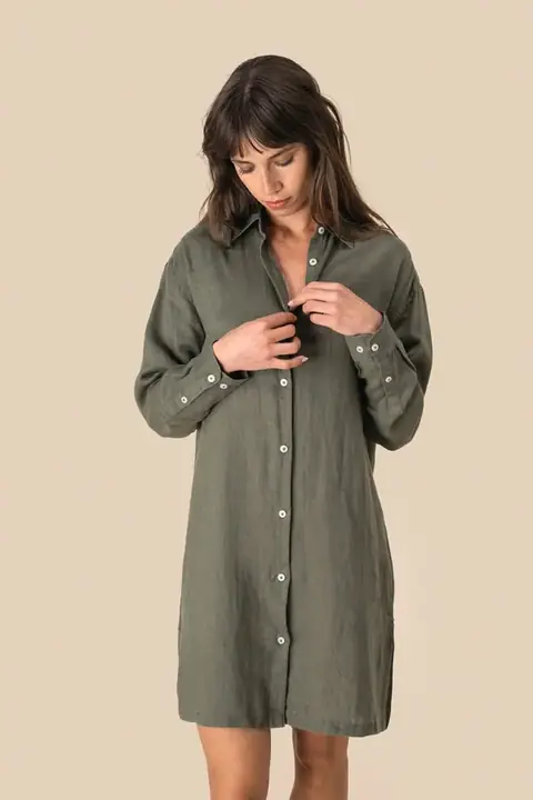 Spasso SP5008 · Vestido camisero de lino Mujer