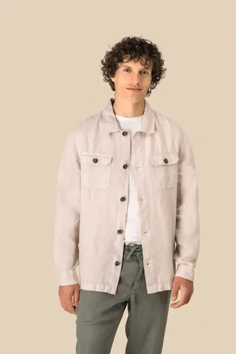 Spasso SP516 · Sobrecamisa de lino hombre